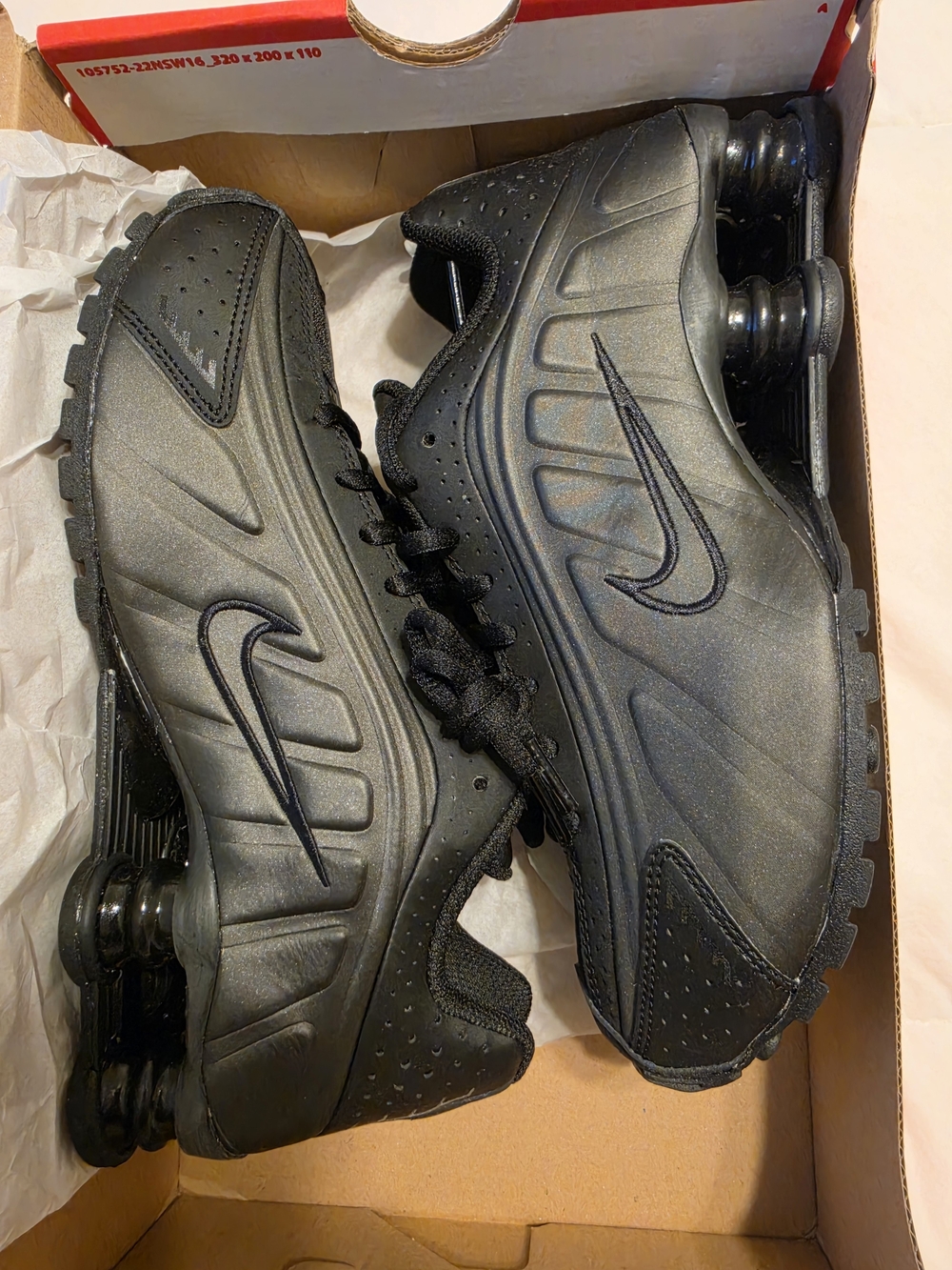 Nike Black Kids Shox Athletic Sneakers